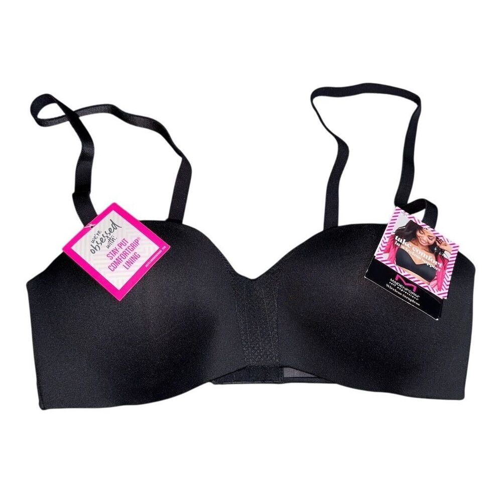 Maidenform Women's‎ Wireless Strapless Balconette Bra Black 34C